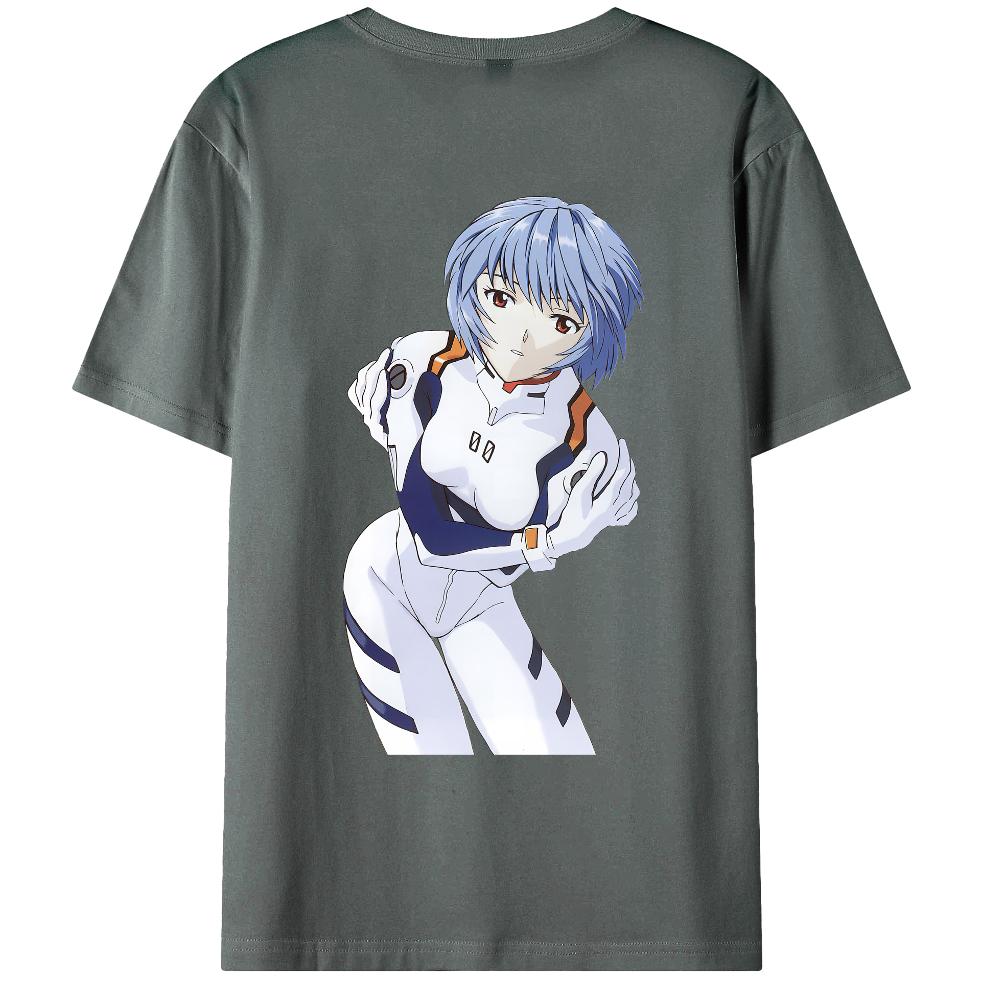 （画像用） EVA 新世紀エヴァンゲリオン 綿100％ メンズ半袖Tシャツ（バックプリント） 通気性